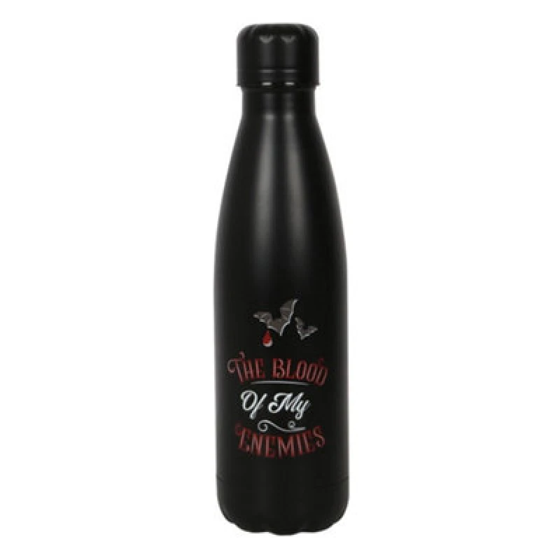 Image of Something Different Something Different The Blood Of My Enemies Steel Water Bottle in Black One Size Unisex 5063238449138