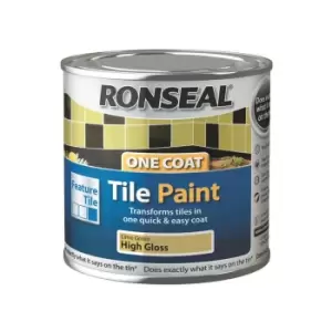 image of Ronseal One Coat Tile Paint Lime Green High Gloss 250ml