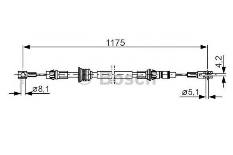 Image of Handbrake cable Bosch 1 987 482 012