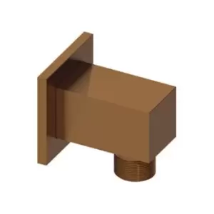 Image of square wall outlet - Brushed Bronze