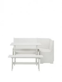 image of Julian Bowen Newport Corner Dining Set With Storage Bench