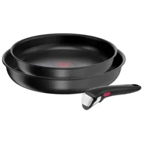 Tefal Ingenio Daily Chef 3 Piece Try-me Set ,24/28Cm Frypans + Bakelite Handle - Black