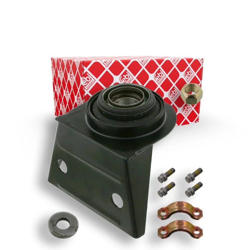 Image of FEBI BILSTEIN 29600 Suspension, drive shaft Centre, with fastening material Suspension,drive shaft (1420)