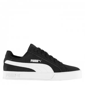 image of Puma Smash Vulc Junior Boys Trainers - Black/White