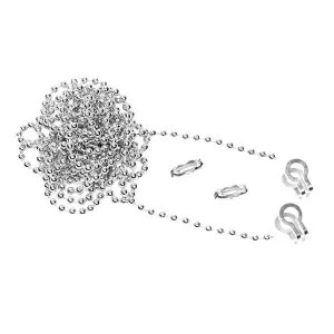 image of Faithfull Brass Ball Chain Kit Nickel Plated 1m