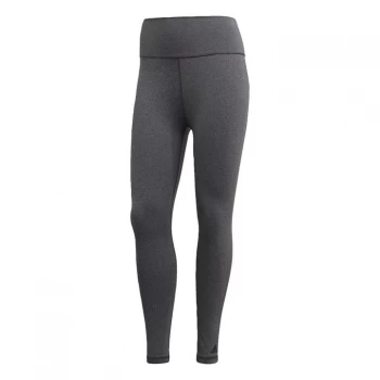 image of adidas Womens Believe This Solid 7/8 Leggings - Dark Grey Heather