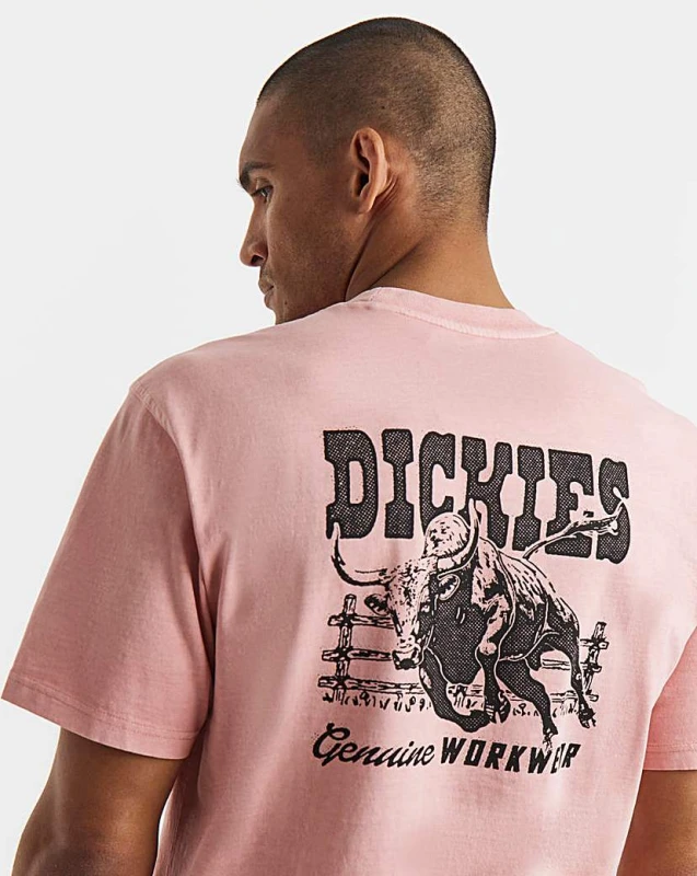 Image of Dickies Dickies Buchtell Back Graphic T-Shirt Rose - Dickies - Size: M Rose Male M DI76302