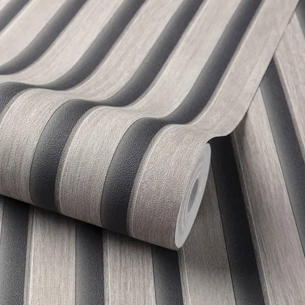 Image of Grandeco Hermes Wood Slat Textured Wallpaper Natural