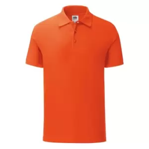 Image of Fruit Of The Loom Mens Iconic Pique Polo Shirt (L) (Flame Orange)
