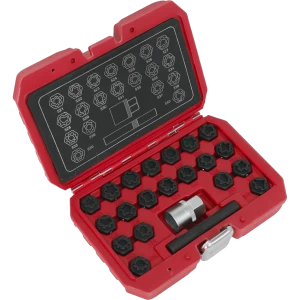 image of Sealey 22 Piece Locking Wheel Nut Key Set for VAG