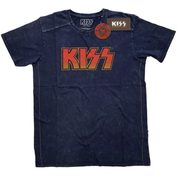 Image of KISS - Classic Logo Unisex Large T-Shirt - Blue