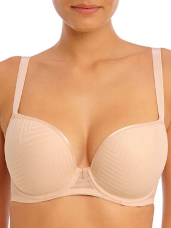 Image of Freya Womens plunge t-shirt underwired molded bra Freya Tailored Beige Female 75H