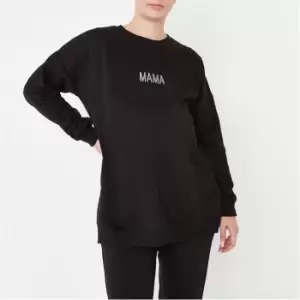 image of Missguided Maternity Baby Mama Sweat - Black