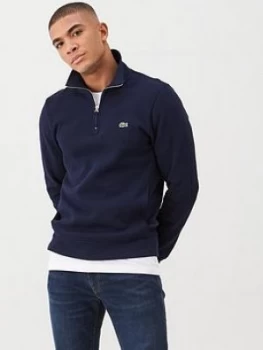 Image of Lacoste Sportswear Classic Half Zip Knitted Jumper - Navy