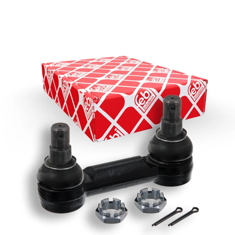 Image of FEBI BILSTEIN 32857 Anti-roll bar link OE Turbo NEW, Front Axle Right, with crown nut Link Stabiliser (3229)