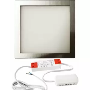Image of Loops - 1x brushed nickel Ultra-Slim Square Under Cabinet Kitchen Light & Driver Kit - Natural White led