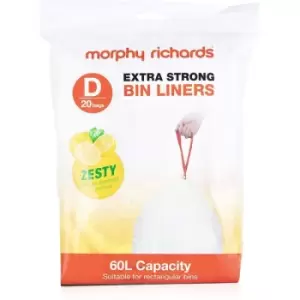 Morphy Richards Lemon Scented 60L x20 Bin Liners