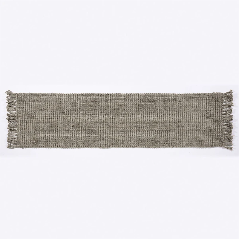 Image of Esselle Whitefield Boucle Runner in Grey Size: 60cm x 230cm Grey Unisex 60cm x 230 cm