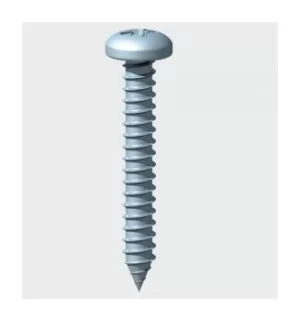 image of TIMco 00081CPAZ Self Tapping Screw PZ2 Pan Head BZP 8 x 1" Box of 1,000