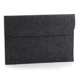 image of BagBase Felt Laptop/Document Slip/Sleeve (One Size) (Charcoal Melange)