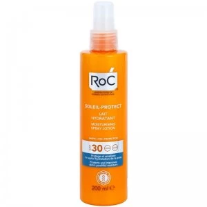 image of RoC Soleil Protexion+ Protective Moisturising Lotion in Spray SPF 30 200ml