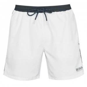 image of Hugo Boss Starfish Swim Shorts White/Green Size L Men