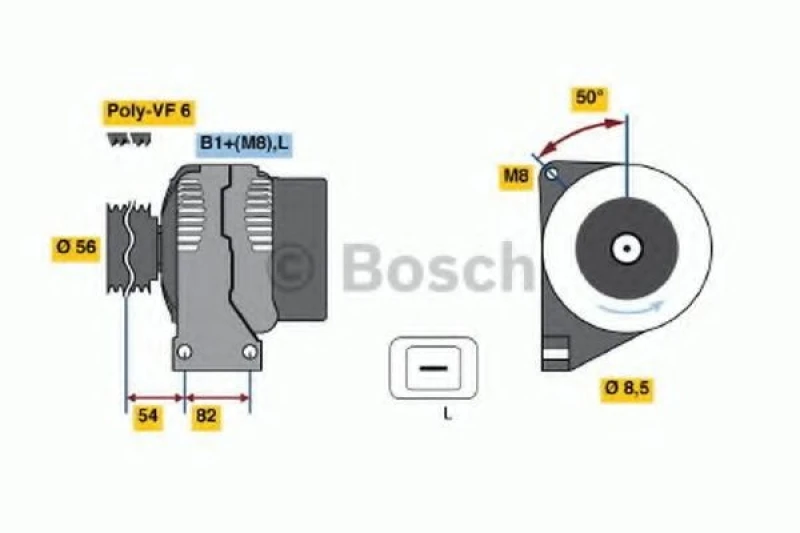 Image of Alternator Bosch 0 986 041 730