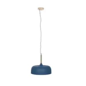 Image of Matt Indigo Domed Metal Pendant