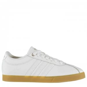 adidas Courtset Leather Ladies Trainers - Wht/Wht/Gum