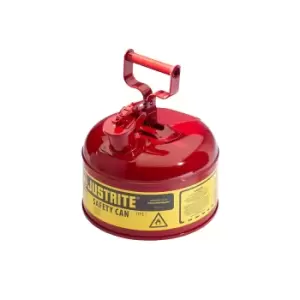 image of Justrite Safety container, sheet steel, capacity 4 l, red