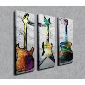 Image of CU13 Multicolor Decorative Canvas Painting (3 Pieces)