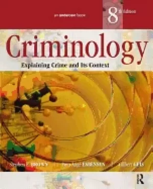 Image of criminology eighth edition explaining crime and its context