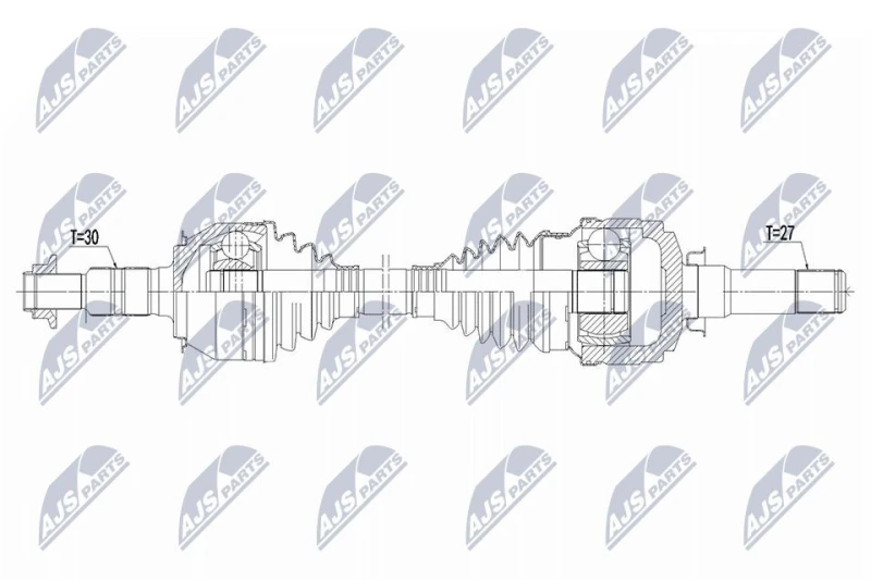 Image of NTY NPW-CH-166 Drive shaft Automatic Transmission, Rear Axle Left Drive Shaft (13)