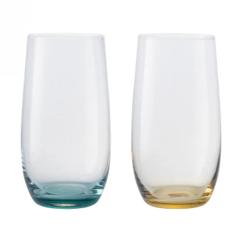 Image of Denby Colours Large Tumblers (Green / Yellow) Set of 2