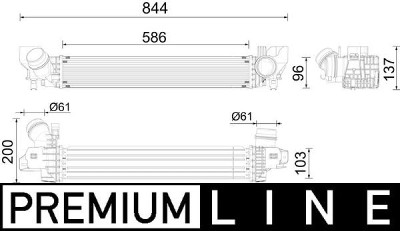 Image of Intercooler MAHLE CI 627 000P