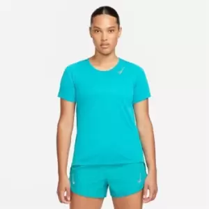 image of Nike Dri-FIT Short Sleeve Race Top Ladies - Green