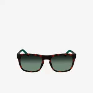 image of Lacoste Mens Rectangle Sport Line Sunglasses Size Unique size Dark Havana