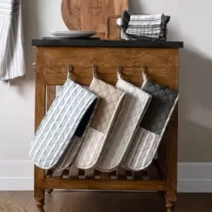 Image of Crossland Grove Organic Cott Str Dbl Oven Glove Blue 180X900Mm