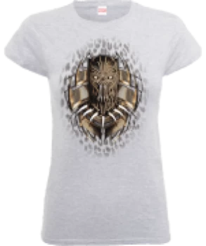 Image of Black Panther Gold Erik Womens T-Shirt - Grey - L