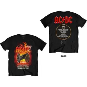 Image of AC/DC - FTATR 40th Flaming Unisex XX-Large T-Shirt - Black