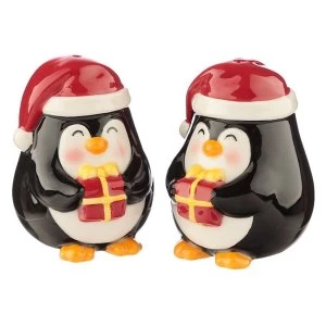 image of Christmas Penguin Ceramic Salt and Pepper Set