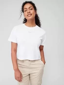 Image of Barbour International Halton Cropped Tee - White, Size 14, Women