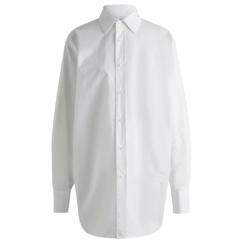 Image of Boss Womens Berry Saturday Long Sleeve Long Blouse White female 4 (XXS)