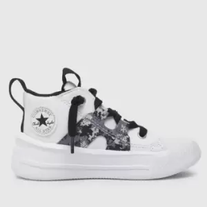 image of Converse White & Grey All Star Ultra Mid Digi Camo Boys Toddler Trainers