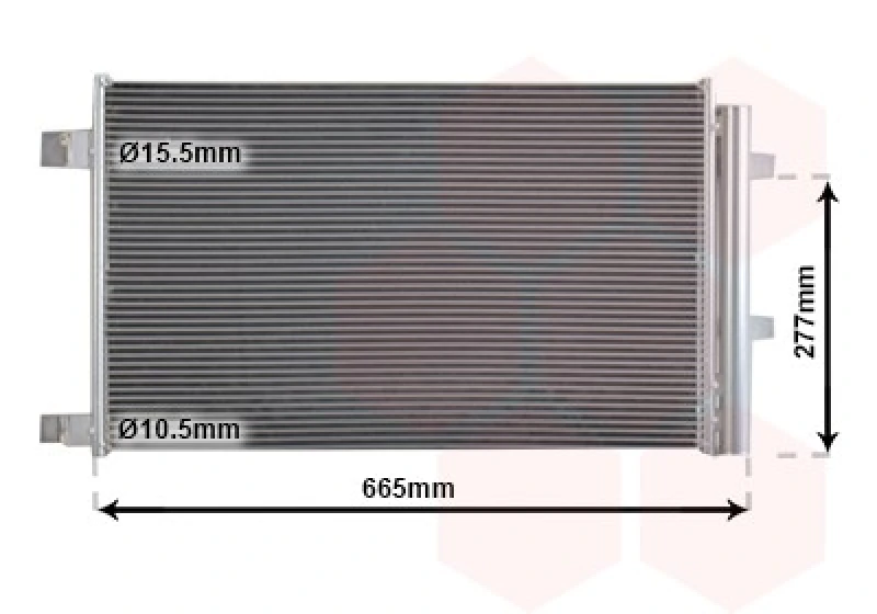 Image of VAN WEZEL Air conditioning condenser VAN WEZEL 33015703