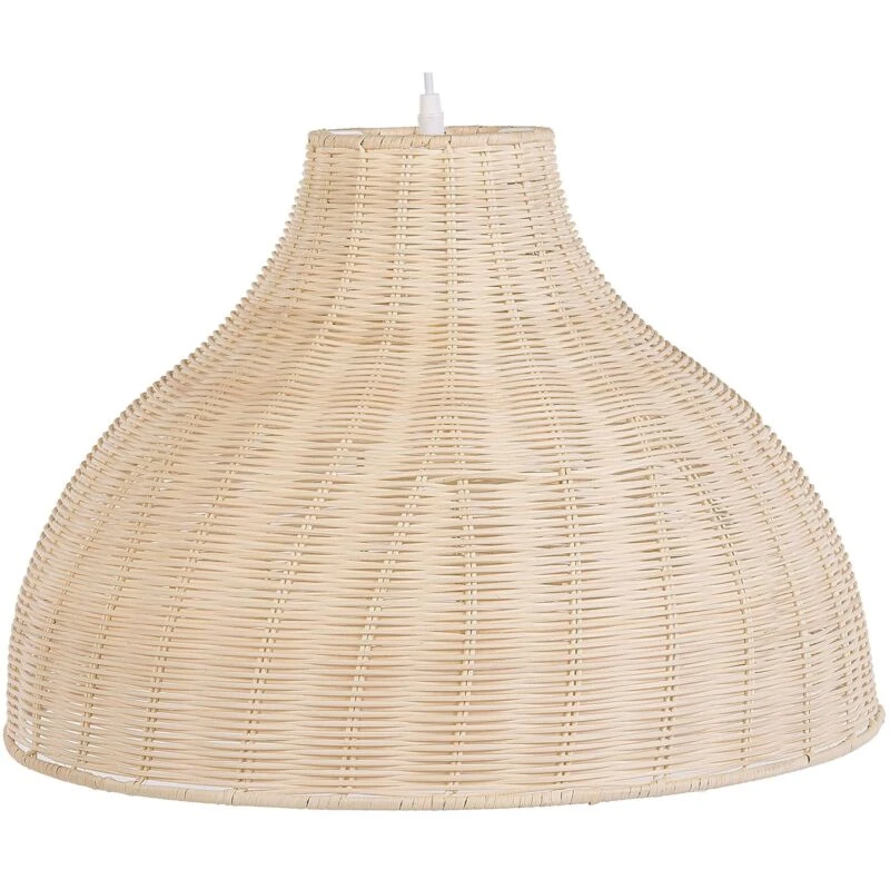 Image of Beliani Pendant Lamp Millian Rattan Light Brown