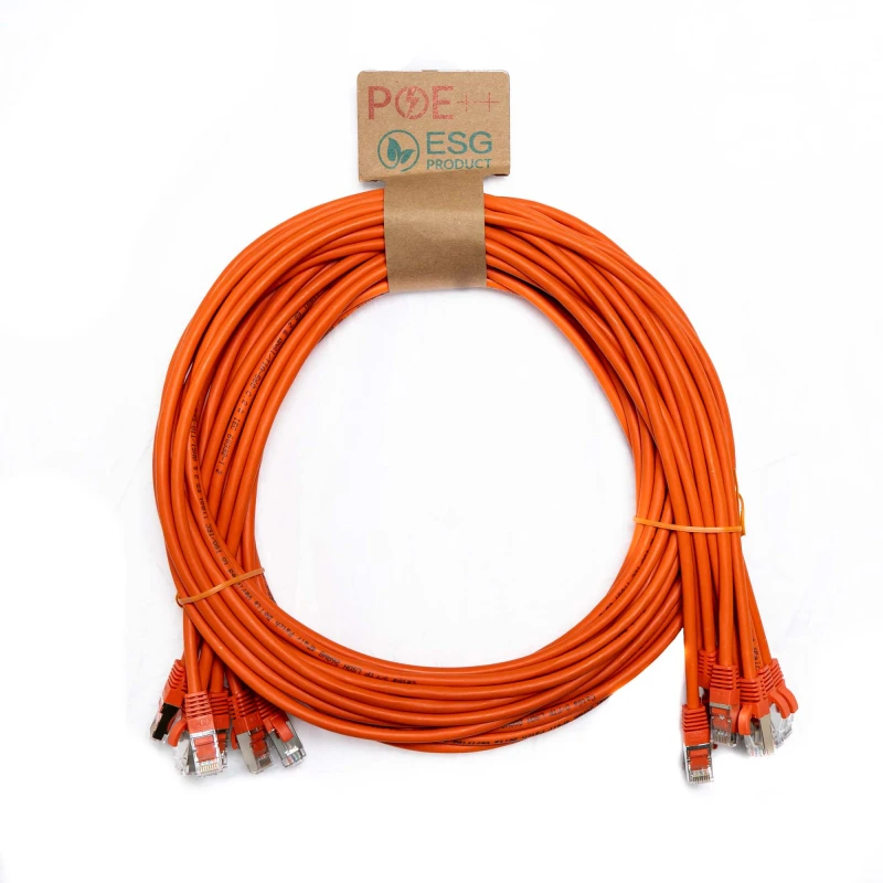 Image of Cablenet Cablenet 1.5m Cat6a RJ45 Orange S/FTP LSOH 26AWG Snagless Booted Patch Lead (PK 10) 65-9015P