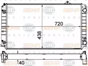 Image of x1 Behr Heat Exchanger 8MK376735-341 Genuine replacement part for Car Made in CN