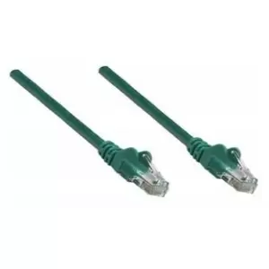 image of Intellinet Network Patch Cable Cat6 15m Green Copper U/UTP PVC RJ45 Gold Plated Contacts Snagless Booted Lifetime Warranty Polybag