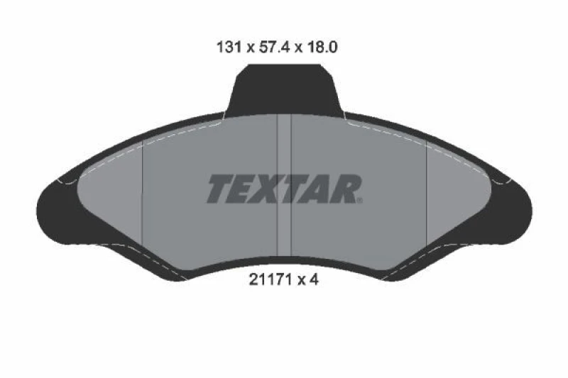 Image of Brake pad set TEXTAR 2117105